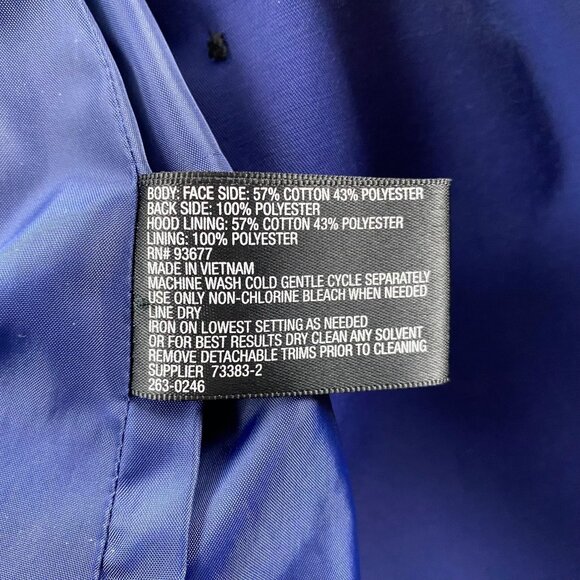 Worthington Women's Trench Coat Small Double-Breasted Royal Blue Small - Picture 5 of 8